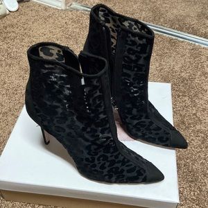 Cute sheer cheetah booties